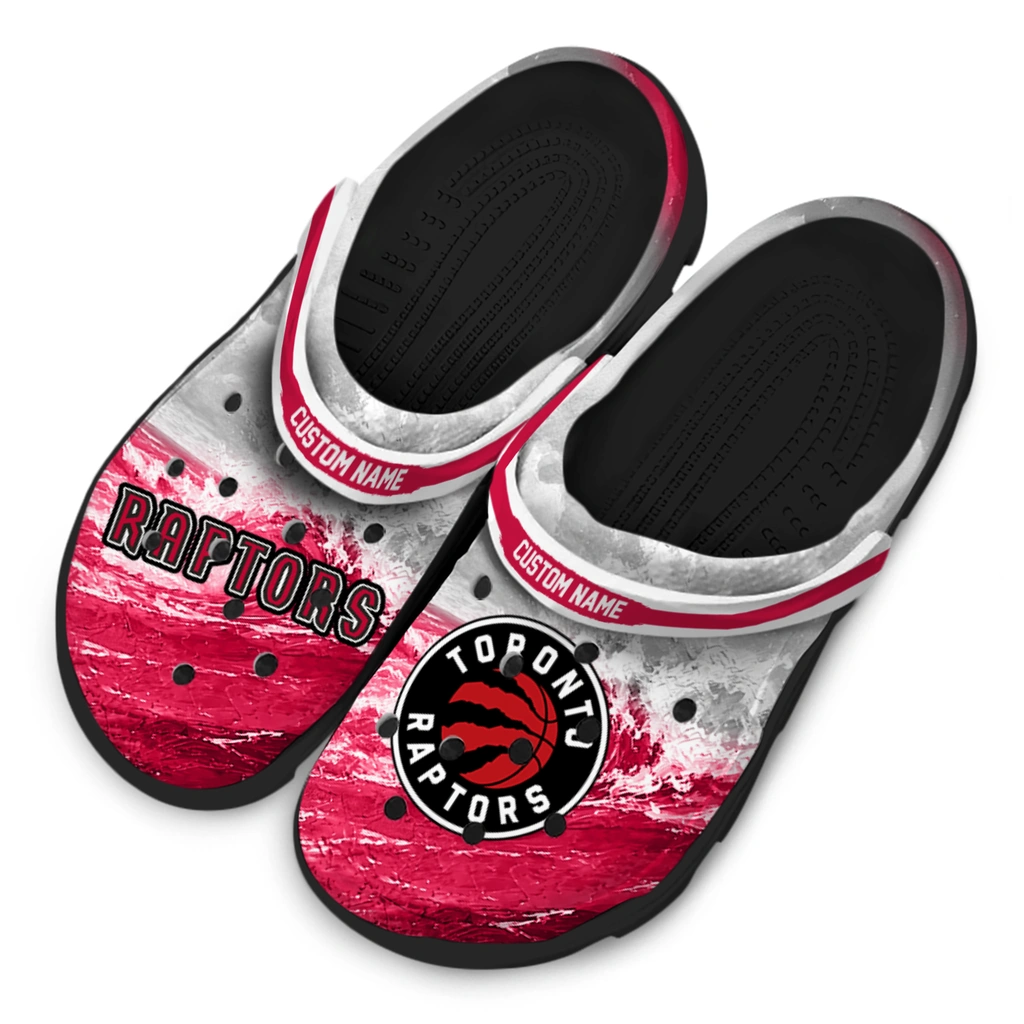 toronto-raptors-clog-custom-wave-swirl-red-white-latest-model.webp