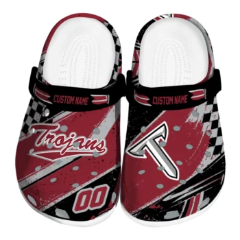 Troy Trojans Clogs - Custom Circuit Geometry Red Black