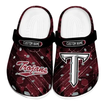 Troy Trojans Clogs - Custom Circuit Geometry Red Black