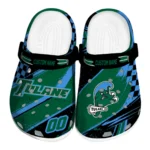 Tulane Green Wave Clogs – Personalized Circuit Geometry Green Black 1