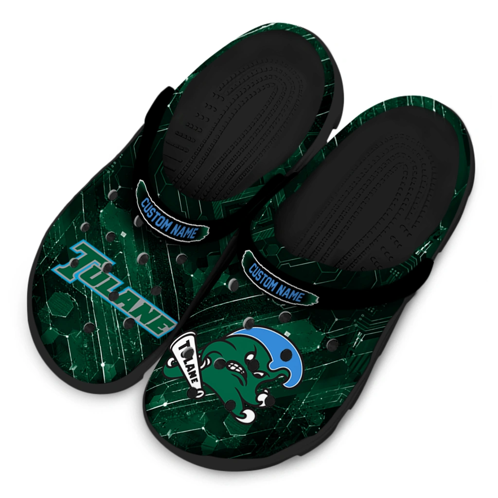 tulane-green-wave-clog-personalized-circuit-geometry-green-black-latest-model.webp