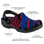 Tulsa Golden Hurricane Clogs – Customized Circuit Geometry Blue Black 1