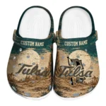 Tulsa Golden Hurricane Clogs - Customized Cracked Landscape Fir Green Beige 1 tulsa-golden-hurricane-clog-customized-cracked-landscape-fir-green-beige-best-selling.webp