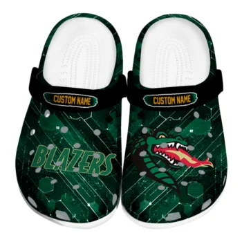 UAB Blazers Clogs - Custom Circuit Geometry Green Black