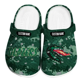 UAB Blazers Clogs - Custom Digital Camo Green
