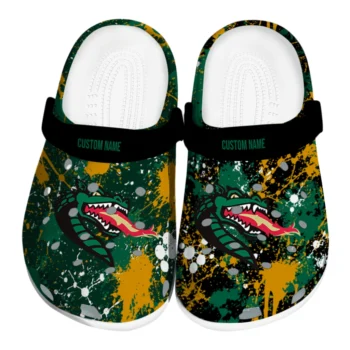 UAB Blazers Clogs - Customized Splatter Splash Green Black