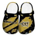 UCF Knights Clogs - Custom Checkered Streaks Gold Black 1 ucf-knights-clog-custom-checkered-streaks-gold-black-best-selling.webp