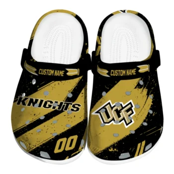 UCF Knights Clogs - Customized Circuit Geometry Gold Black