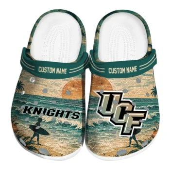 UCF Knights Clogs - Personalized Wave Scene Fir Green