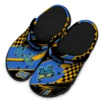 UCLA Bruins Clogs – Customized Checkered Streaks Blue Black 1