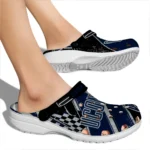 UConn Huskies Clogs – Customized Circuit Geometry Blue Black 1