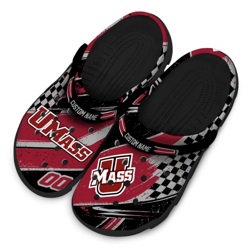 umass-minutemen-clog-customized-checkered-streaks-red-black-latest-model.webp