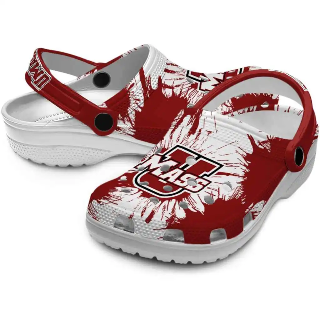 Umass Minutemen Clogs Splatter Graphics High Quality Umass Minutemen Clogs Splatter Graphics High Quality