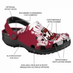 Umass Minutemen Clogs Splatter Graphics Best Selling