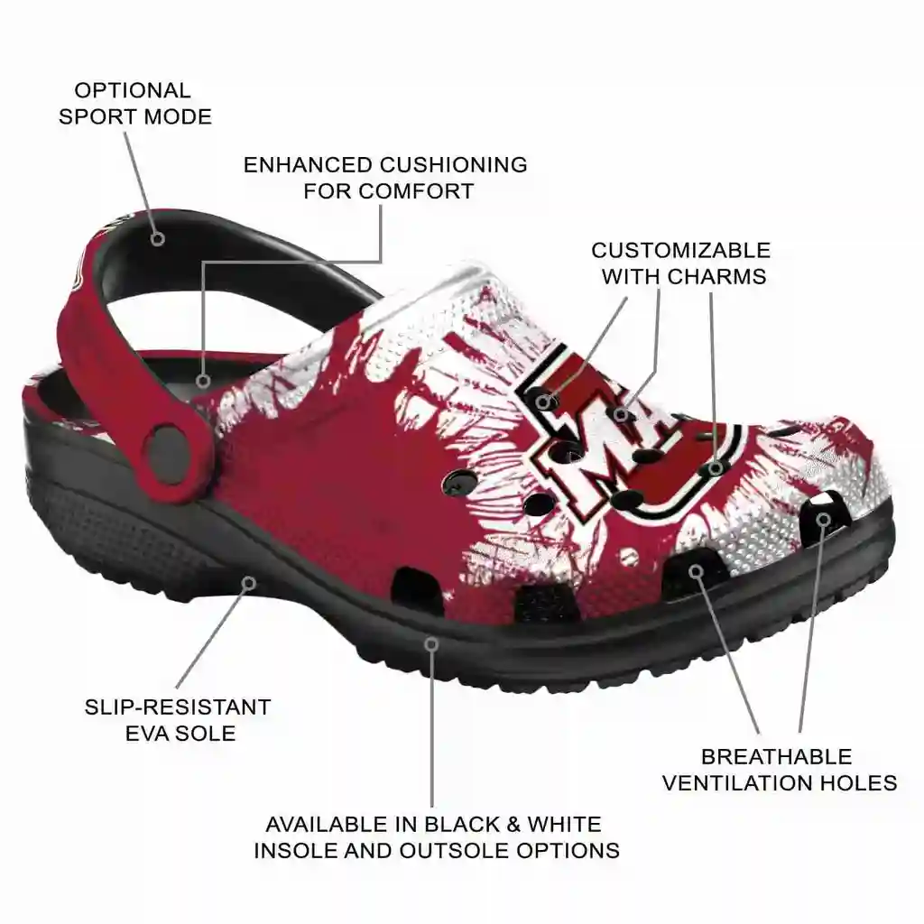 Umass Minutemen Clogs Splatter Graphics New Arrival Umass Minutemen Clogs Splatter Graphics New Arrival