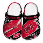 UNLV Rebels Clogs – Personalized Checkered Streaks Red Black 1