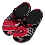 UNLV Rebels Clogs – Personalized Checkered Streaks Red Black 1