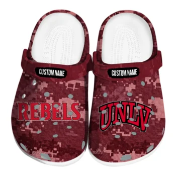 UNLV Rebels Clogs - Custom Digital Camo Red
