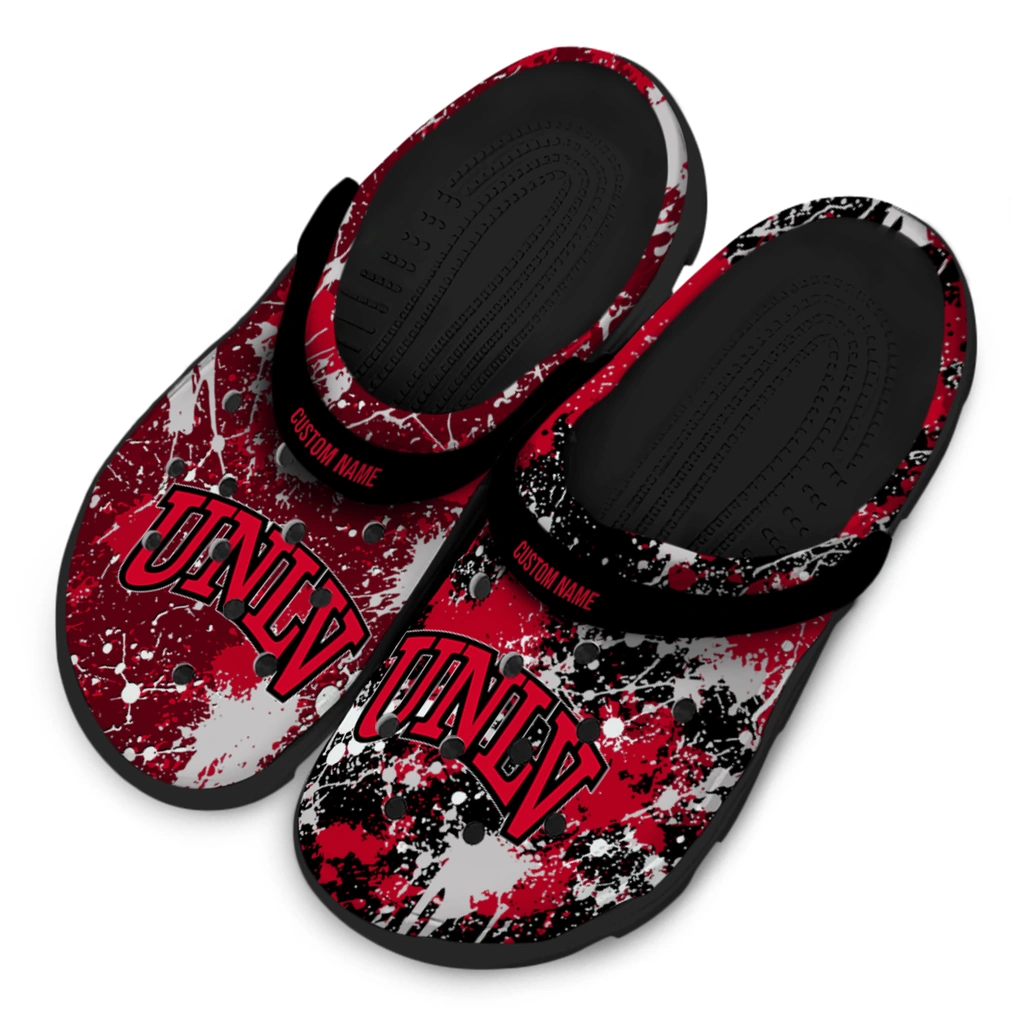 unlv-rebels-clog-customized-splatter-splash-red-black-latest-model.webp
