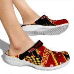 USC Trojans Clogs – Personalized Checkered Streaks Red Black 1