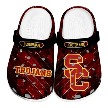 USC Trojans Clogs - Custom Circuit Geometry Red Black