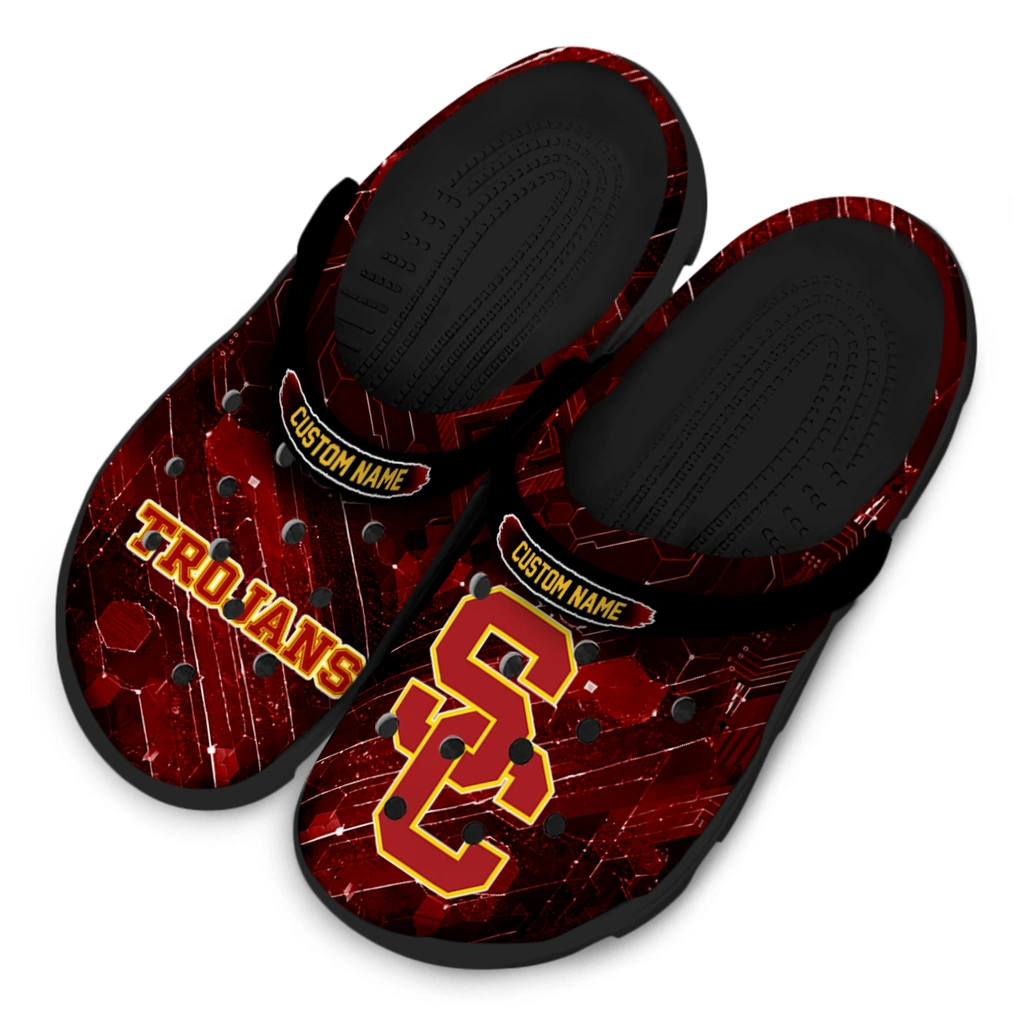usc-trojans-clog-custom-circuit-geometry-red-black-latest-model.webp