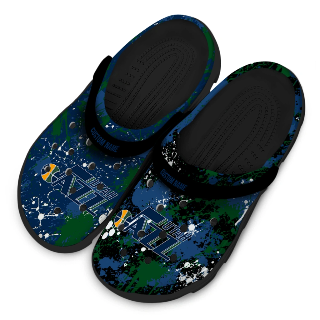 utah-jazz-clog-custom-splatter-splash-navy-black-latest-model.webp
