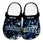 Utah Jazz Clogs - Customized Graffiti Burst Navy Black 1 utah-jazz-clog-customized-graffiti-burst-navy-black-best-selling.webp