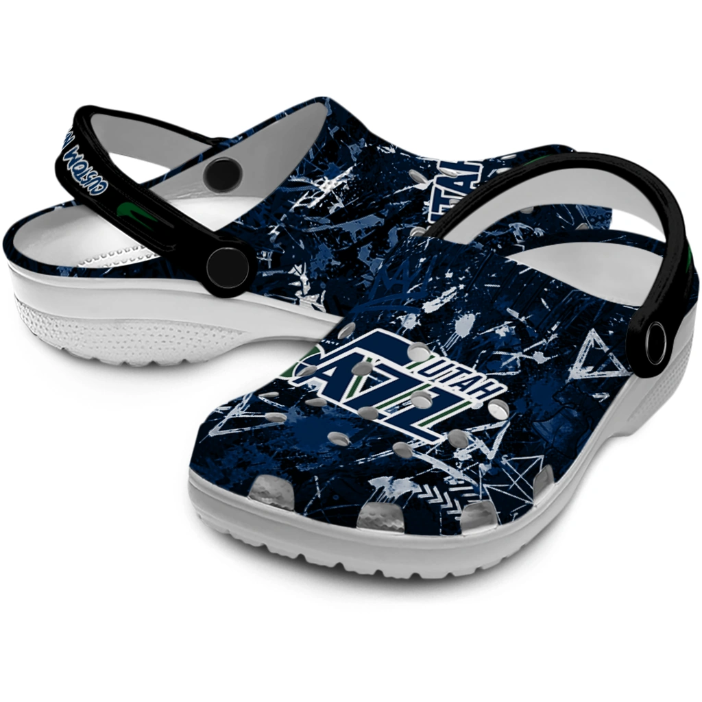 utah-jazz-clog-customized-graffiti-burst-navy-black-high-quality.webp