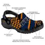 UTEP Miners Clogs – Custom Circuit Geometry Blue Black 1
