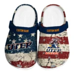 UTEP Miners Clogs - Custom Distressed Stripes Blue Red Blue 1 utep-miners-clog-custom-distressed-stripes-blue-red-blue-best-selling.webp
