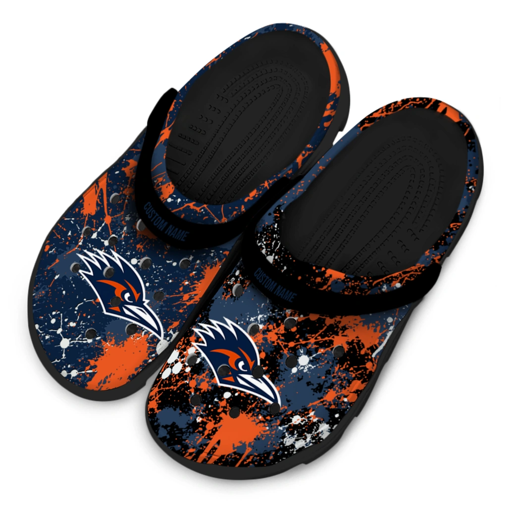 utsa-roadrunners-clog-custom-splatter-splash-orange-black-latest-model.webp