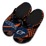 UTSA Roadrunners Clogs – Customized Checkered Streaks Orange Black 1