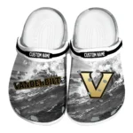 Vanderbilt Commodores Clogs - Custom Wave Swirl Black White 1 vanderbilt-commodores-clog-custom-wave-swirl-black-white-best-selling.webp