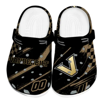 Vanderbilt Commodores Clogs - Customized Circuit Geometry Black