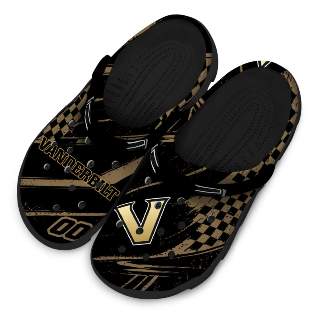 Vanderbilt Commodores Clogs - Customized Circuit Geometry Black 4