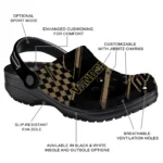 Vanderbilt Commodores Clogs – Custom Checkered Streaks Black 1