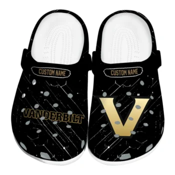 Vanderbilt Commodores Clogs - Customized Circuit Geometry Black