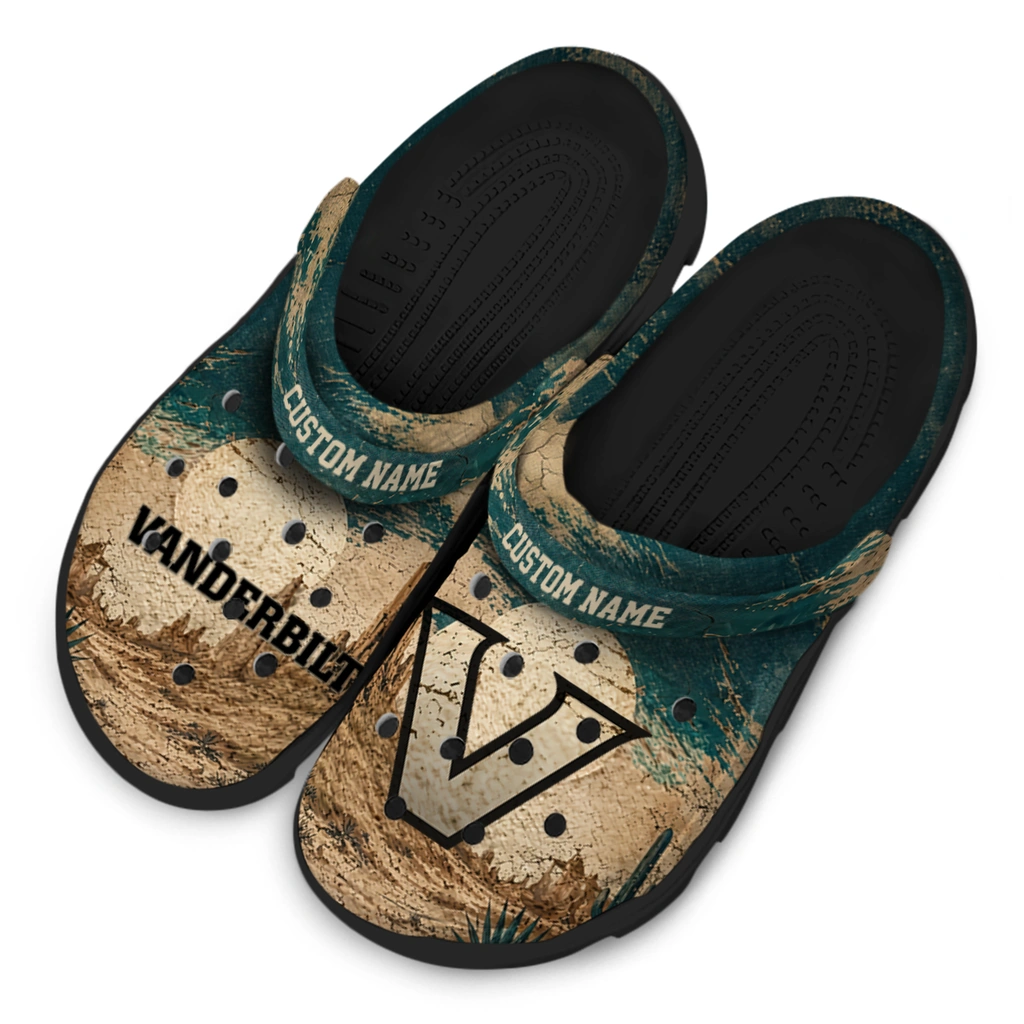 vanderbilt-commodores-clog-customized-cracked-landscape-fir-green-beige-latest-model.webp