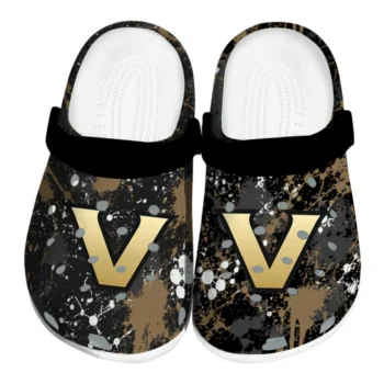 Vanderbilt Commodores Clogs - Personalized Splatter Splash Black