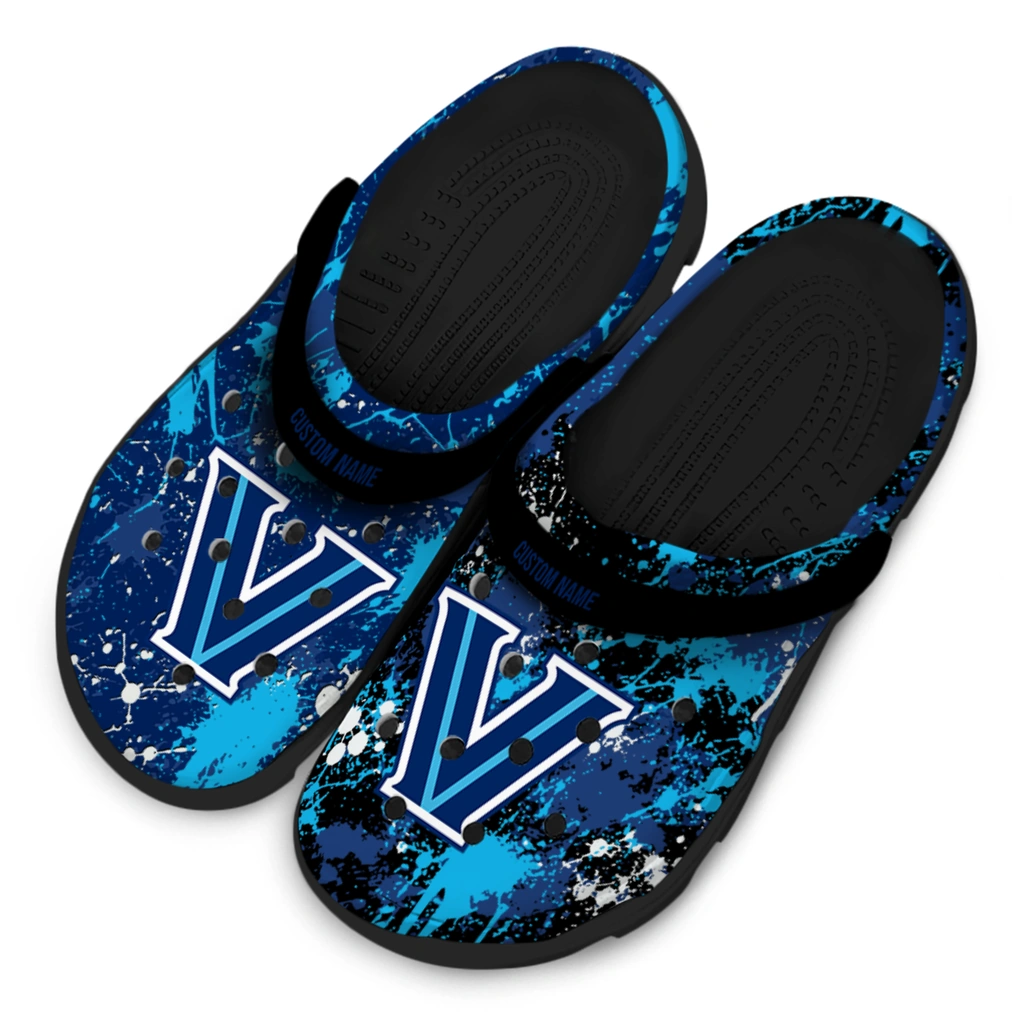 villanova-wildcats-clog-custom-splatter-splash-navy-black-latest-model.webp
