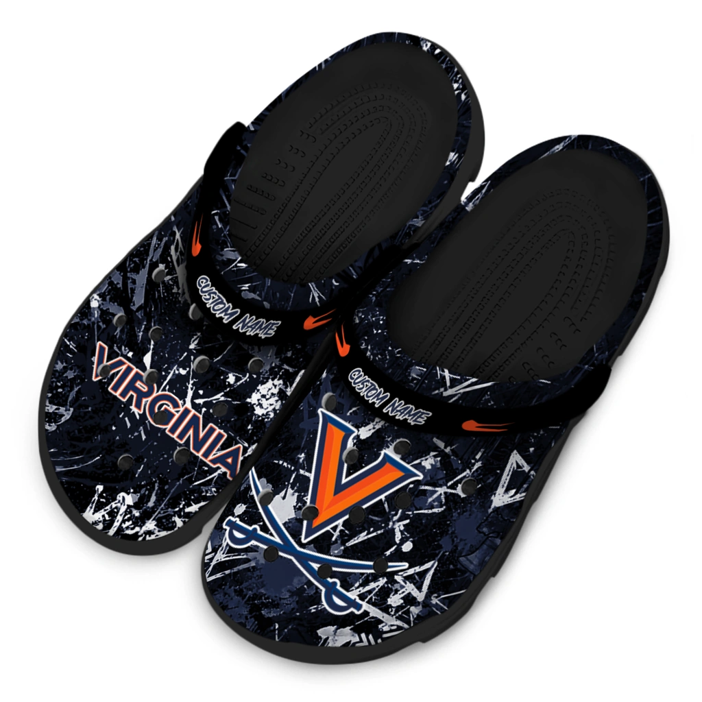 virginia-cavaliers-clog-personalized-graffiti-burst-blue-black-latest-model.webp