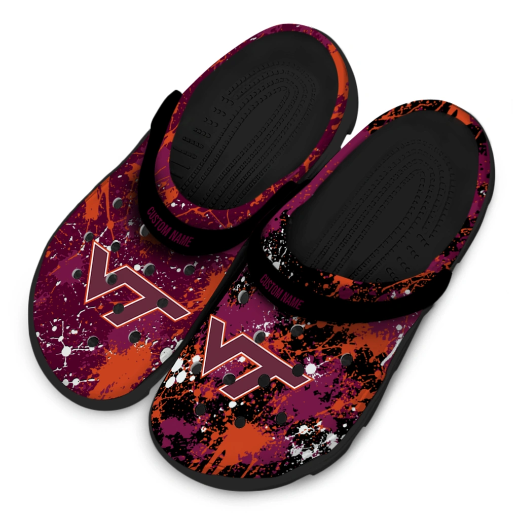 virginia-tech-hokies-clog-custom-splatter-splash-maroon-black-latest-model.webp