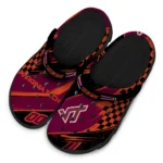virginia-tech-hokies-clog-customized-checkered-streaks-maroon-black-best-selling.webp
