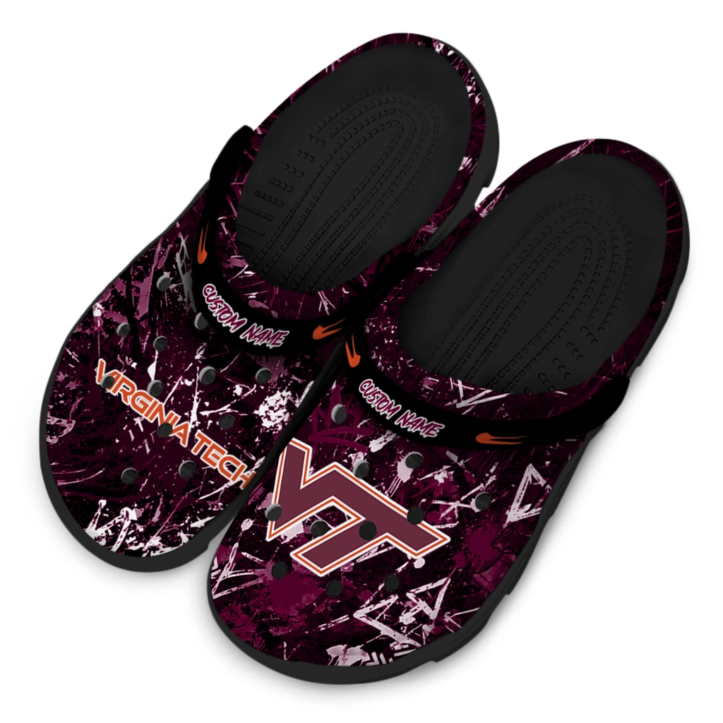 virginia-tech-hokies-clog-customized-graffiti-burst-maroon-black-latest-model.webp