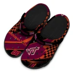 Virginia Tech Hokies Clogs – Personalized Circuit Geometry Maroon Black 1