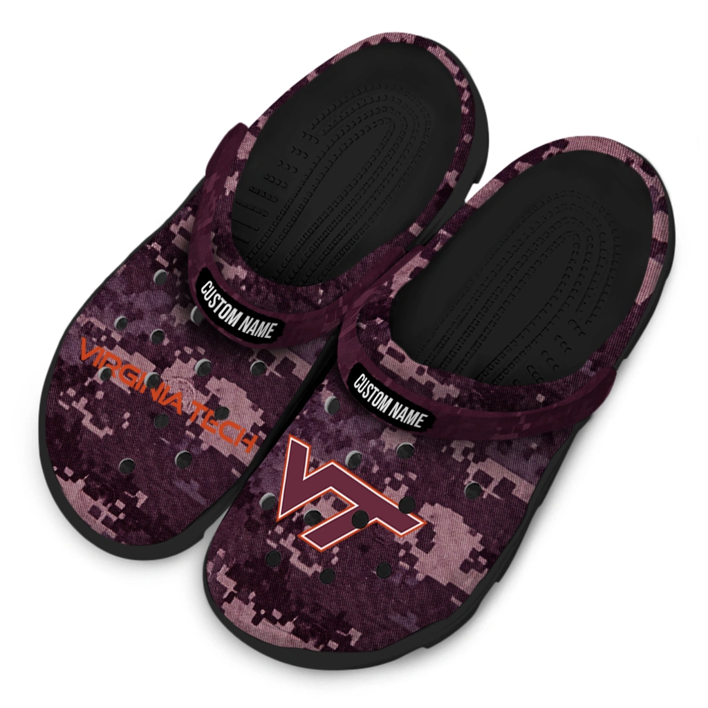 virginia-tech-hokies-clog-personalized-digital-camo-maroon-latest-model.webp