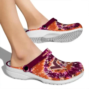 Virginia Tech Hokies Clogs Radiant Burst Effect High Quality