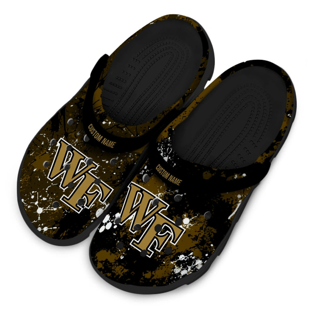 wake-forest-demon-deacons-clog-customized-splatter-splash-gold-black-latest-model.webp