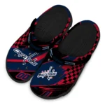 Washington Capitals Clogs – Customized Circuit Geometry Blue Black 1